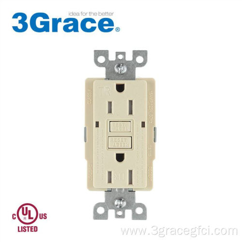 2 Pole 3 Wire Grounding Duplex GFCI Receptacle